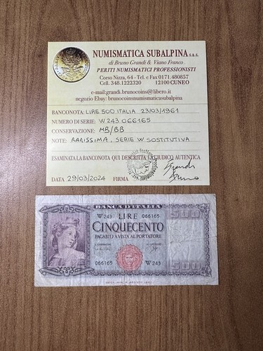 Banconota lire 500 - italia, 3