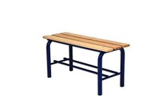 (05) PANCA SPOGLIATOIO IN ACCIAIO MT 1  SEZIONE TONDA SOLO SEDUTA