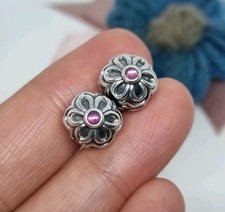 Charm clip fiore rodolite