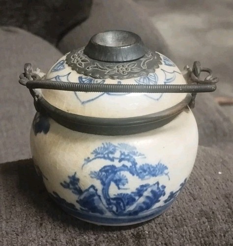 Vaso ceramica dipinti - vaso, blu