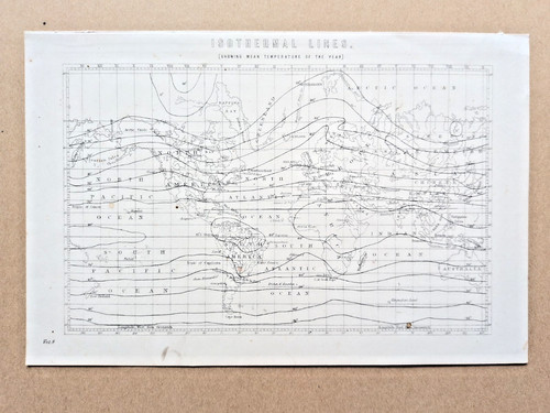 World map showing isothermal - map,