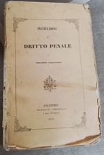 ISTITUZIONI DI DIRITTO PENALE TOMO I VINCENZO CARACCIOLO EMPEDOCLE 1842 PALERMO