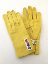 GIMOTO GUANTI MOTO IN PELLE ORIGINALI ANNI '70/'80 MADE IN ITALY - GIALLO