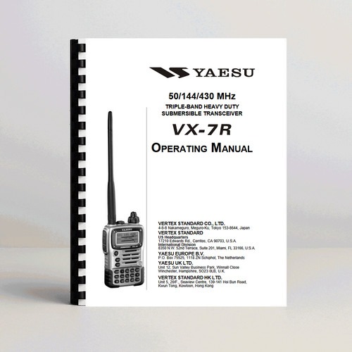Yaesu manuale istruzioni - vx-7r,