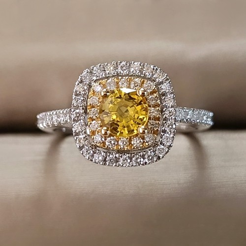 Anello zaffiro giallo naturale - anello,