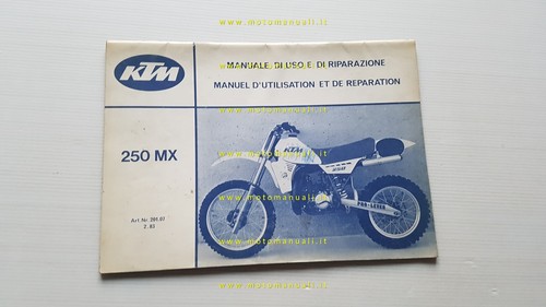 Ktm 250 1983 manuale uso - 1983,