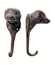 Due ganci da parete testa di