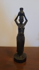Statuetta Africana , Donna Con Vaso