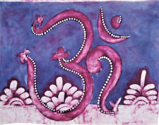 BATIK ORIZZONTALE SIMBOLO OM INDONESIANO  TECNICA PAINTING 75X55