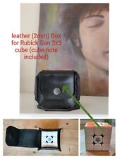 Custodia in cuoio per cubo Rubik 3x3 – box porta cubo Gan / Rubik’s idea regalo