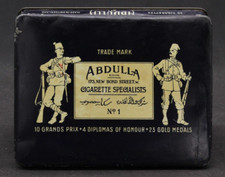 Antica scatola di latta Abdulla N°1 Egitto sigarette sigarette Tin Specialist - Londra
