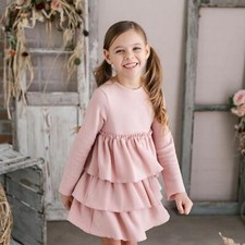 MAGIL Abito rosa con balze