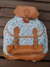 Bellissimo zaino in cuoio e tessuto trapuntato Naj Oleari anni 80