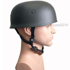 WW2 WWII Paracadutista Paracadutista Tedesco Paracadutista M38 Acciaio Elmetto Fodera Pelle Grigio