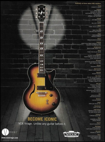 Pubblicità chitarra vox - chitarra,