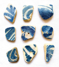 Antico set di 9 frammenti di