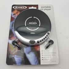 JENSEN CD-60 Lettore CD Portatile BASS BOOST RICEVITORE FM ANTI SKIP NUOVO MAI USATO