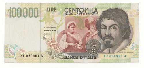 100000 lire caravaggio - 100000,