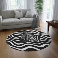 Tappeto rotondo zebrato - ,