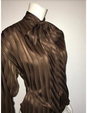 Camicia Saint Laurent Rive Gauche anni 70 tye vintage seta 