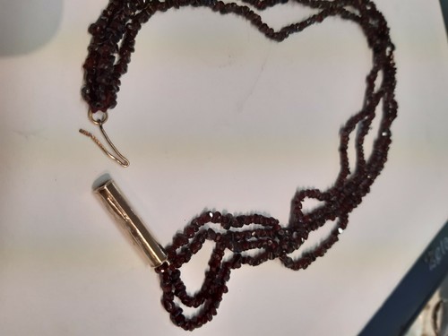 Collana più fili granato - collana, a