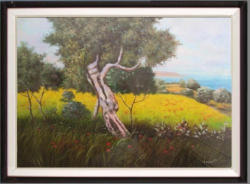 Paesaggio toscano ulivo mare - toscano,