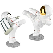 Statuetta Astronauta Spaceman High Kick 19cm Combattente Spaziale Regalo Bambini