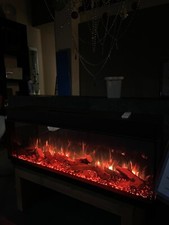 Camino elettrico con produzione di aria calda senza canna fumaria - 10 kW 