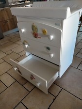 Tris Fasciatoio con Vaschetta Bagnetto Ruote con Blocco di Sicurezza Bianco Pali