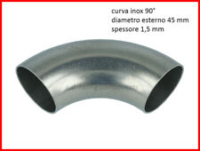 curva acciaio inox 304 45 mm