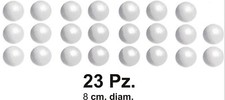 PALLINE SFERE SFERA POLISTIROLO 23 Pz. 8 cm.Diam. DECOUPAGE PITTURA DECORAZIONE
