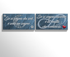 Set 2 Quadri moderni con frase