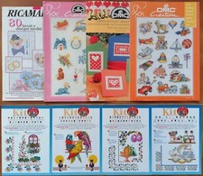 Schemi vari punto croce. DMC. Rari. Illustrati a colori. 4 pagine cad.uno.