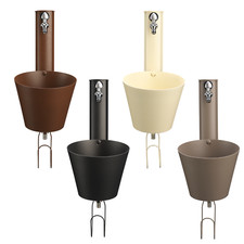 Fontana a Parete Belfer 42PRS con 2 Rubinetti Secchio Rimovibile e Porta Gomma