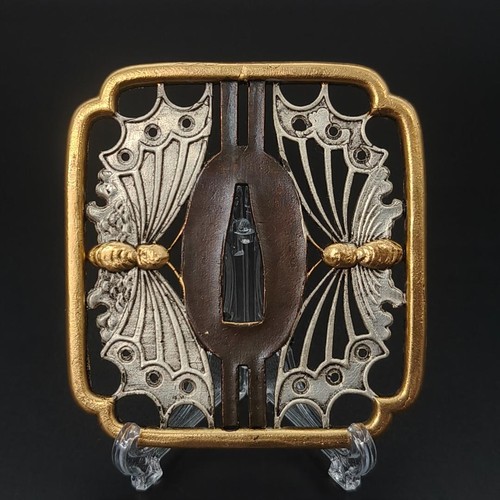Japanese tsuba butterfly - japanese,