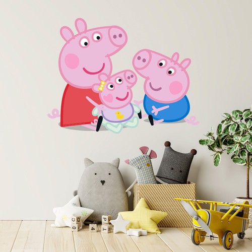 Adesivo murale peppa pig - adesivo,