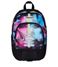 SEVEN ZAINO DUAL WRITE DOWN FLUO FUXIA SCUOLA BAMBINA RAGAZZA