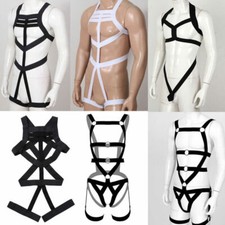 Costume da uomo body petto imbracatura cintura punk jockstrap abbigliamento club body petto canotta