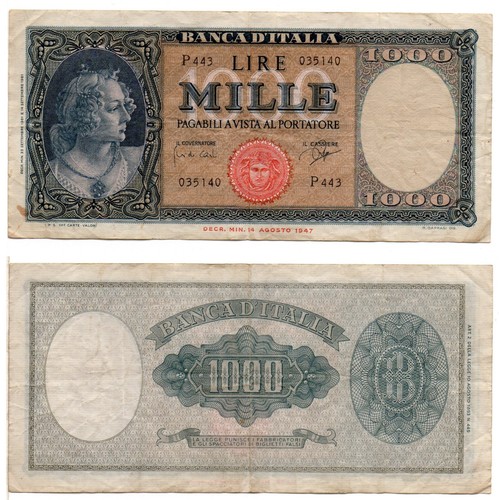 Italy 1000 lire - 1000, (14-09-1961)
