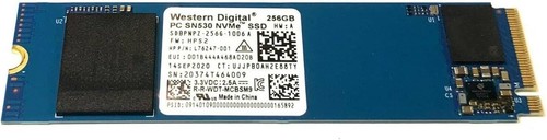 Ssd sn530 256gb nvme 2 - 256gb, m.2