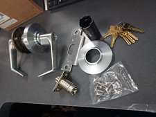 Serratura ripostiglio AL80PD SAT 626 Saturn porta a leva satinata