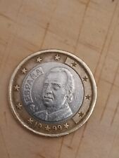 Spagna Rara Moneta Da 1 Euro, 1999 circolata.