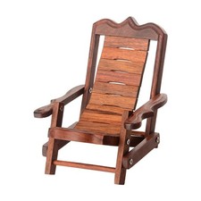 Sedia a sdraio in legno Porta telefono da tavolo Mini ornamenti artigianali