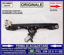 ALZAVETRO ANTERIORE SINISTRO SX GUIDA COMPLETO ORIGINALE FIAT PANDA 3 mod 312