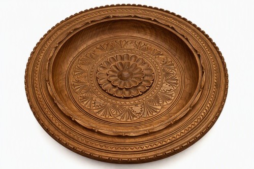 Vassoio legno decorato - legno,