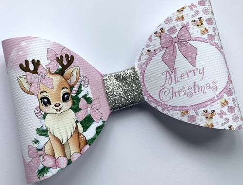 Renna rubino rosa - rosa, natale