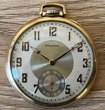 Orologio Da Tasca WALTHAM 1924 Colonial B PLACCATO ORO 10k  FUNZIONANTE