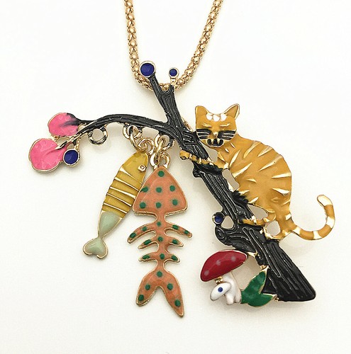 Collana spilla lunga - collana/spilla,
