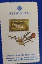 BETLEMME Fiori di Terra Santa  sul DALLA SANTA GROTTA  santino, holy card