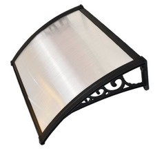 Pensilina Alveolare Naxos Trasparente 100 x 60 cm. Braccetti in PP, Modulabile